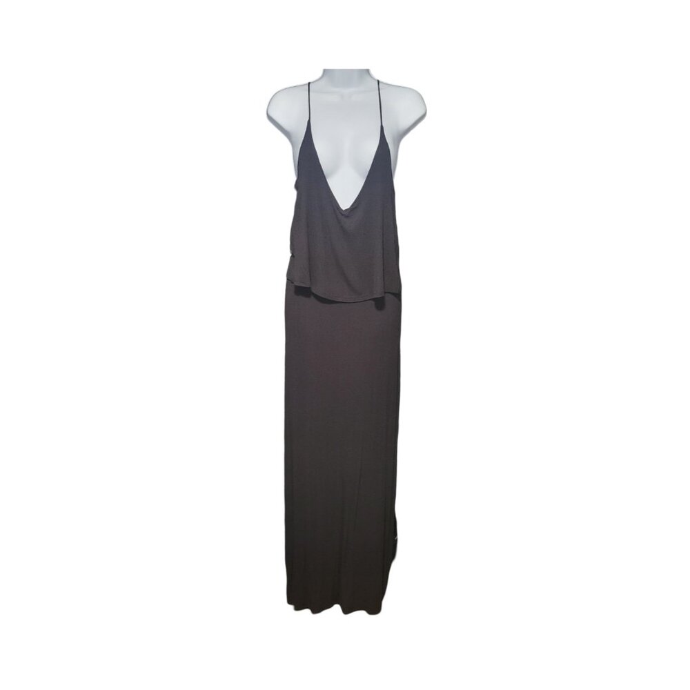 Black Stella Luce halter maxi dress